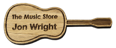 Custom shaped engraved wooden name badges - A custom shaped real wood name badge | www.namebadgesinternational.ie